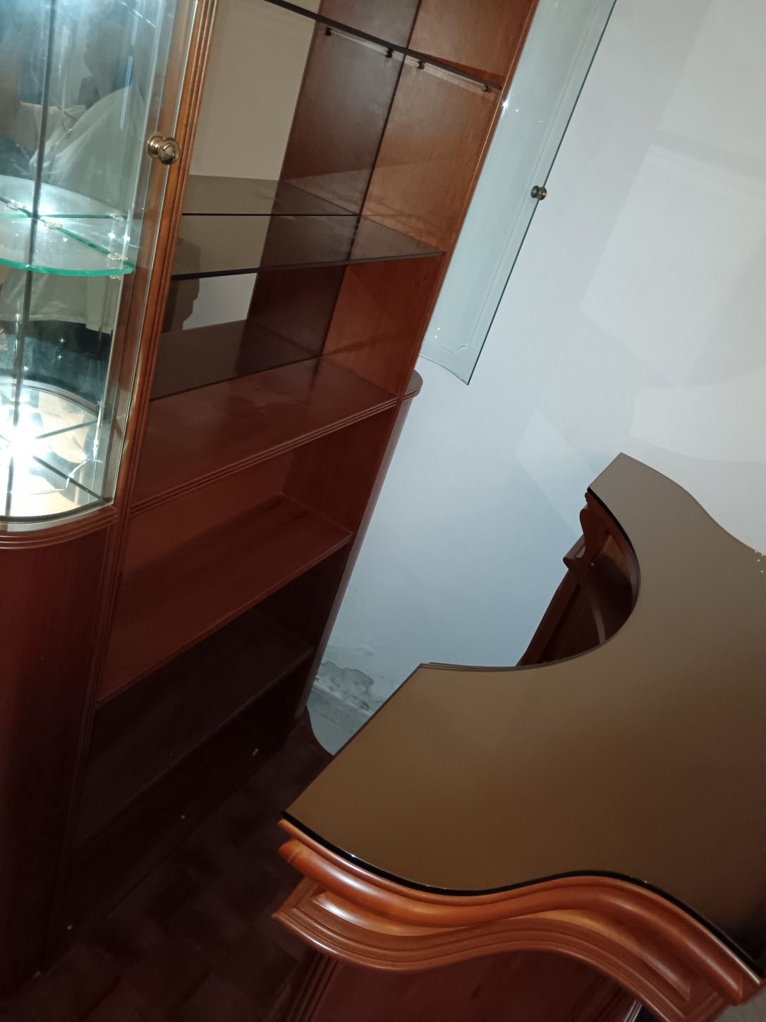 Conjunto de móveis de sala - Cerejeira
