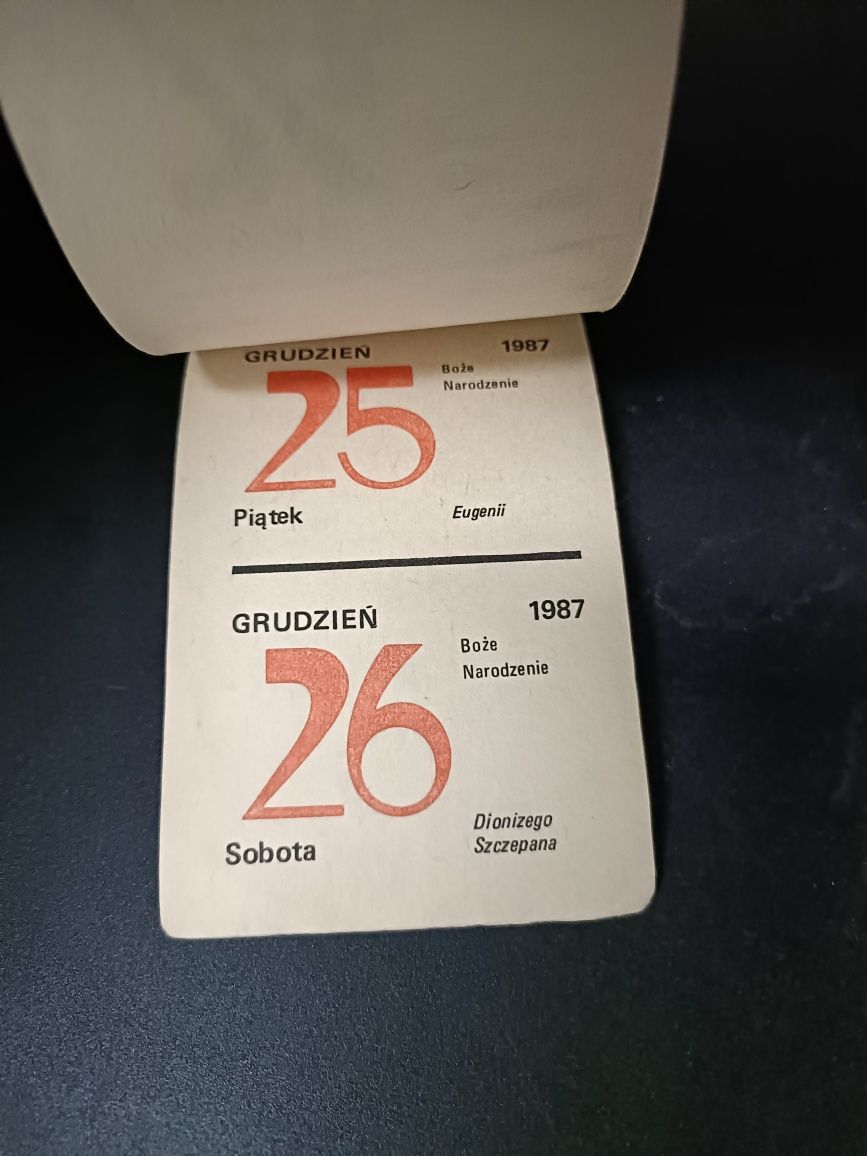 Kalendarz zdzierak 1987