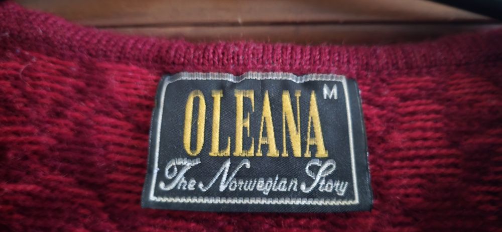 Oleana 100% wełna norweski sweter