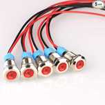 5 sztuk 0,315 cala LED Metalowa lampka kontrolna AC/DC 12-24 V (233b)