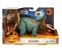 Mattel Figurka Jurassic World Dinozaur Dziki ryk Triceratops NOWA