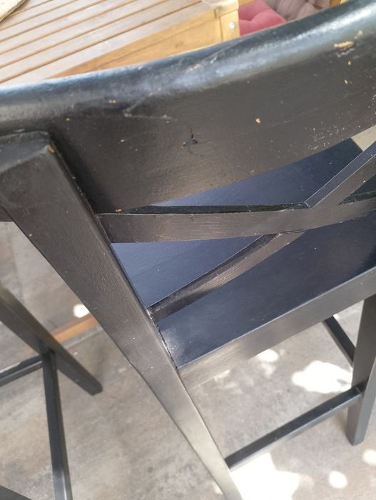 Zestaw 2x krzesło czarne drewniane krzesła Ingolf stołki barowe hokery