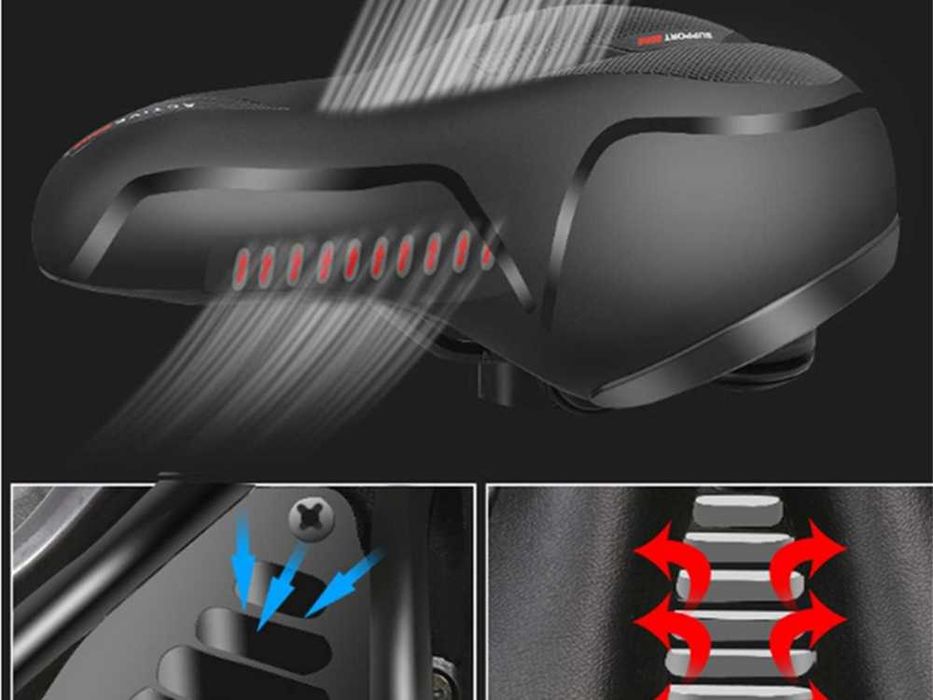 SIODEŁKO ROWEROWE SPORTOWE Siedzenie Miękkie Wygodne Wentylacja Extra