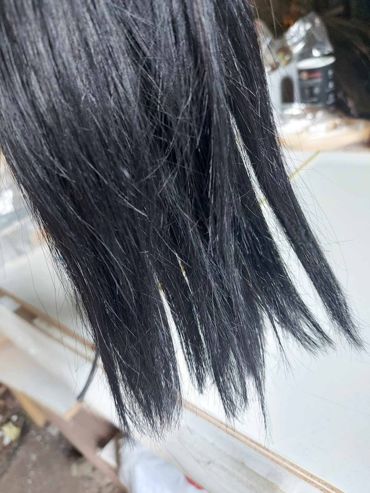 Naturalne włosy ok 52 cm 100 pasm 20i#1 - czarne 123