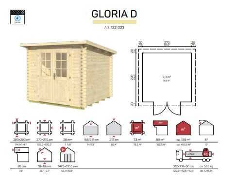 Casa de Jardim Gloria A 5,8 m2 e Gloria D 7,3  m2 casas de madeira.