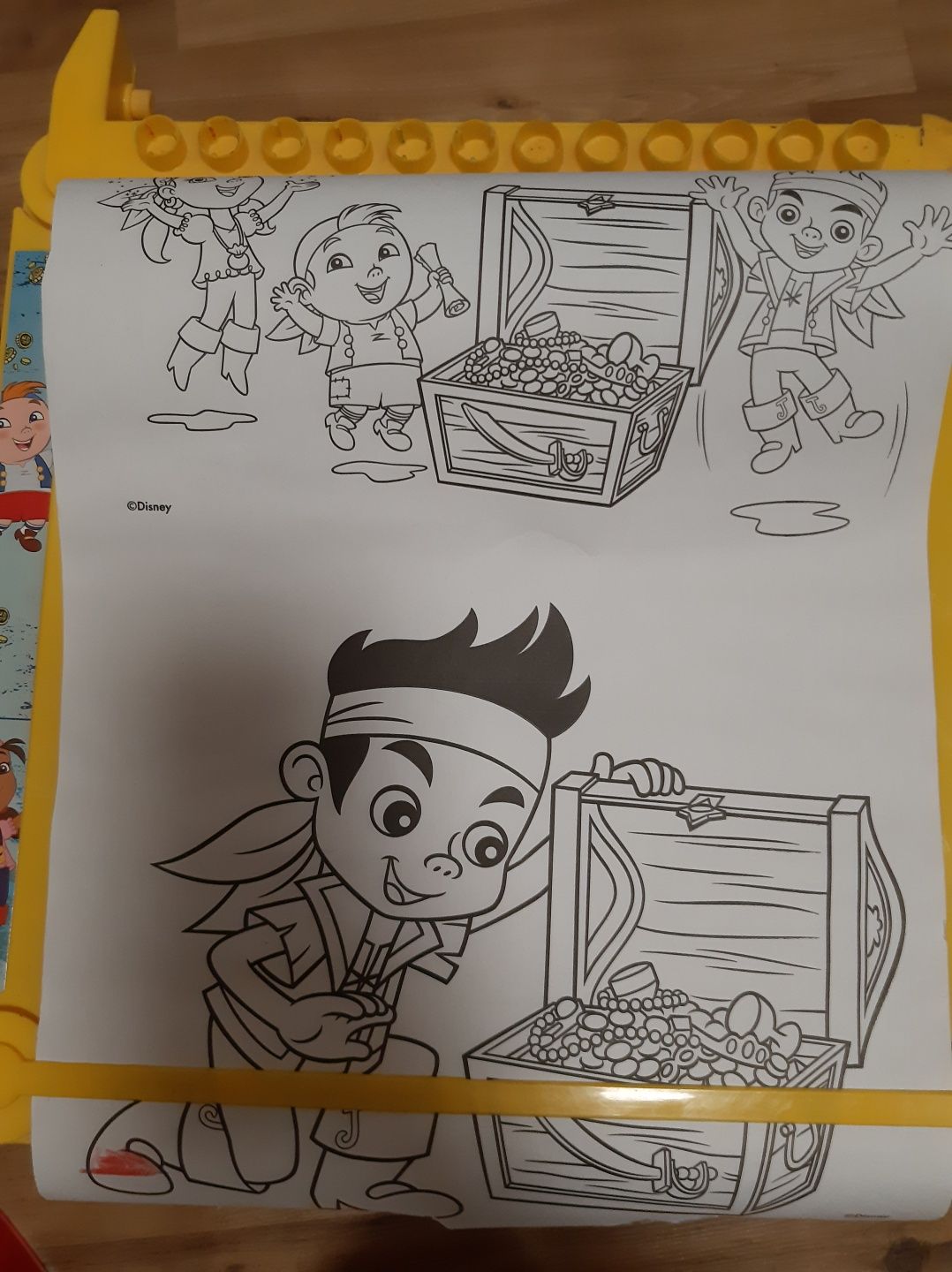 Stolik do kolorowania Jake i piraci, + sorter Ikea wiaderko