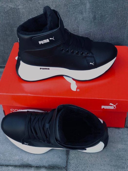 -70% Кожаные зимние кроссовки Пума / кросовки Puma / зимові кросівки