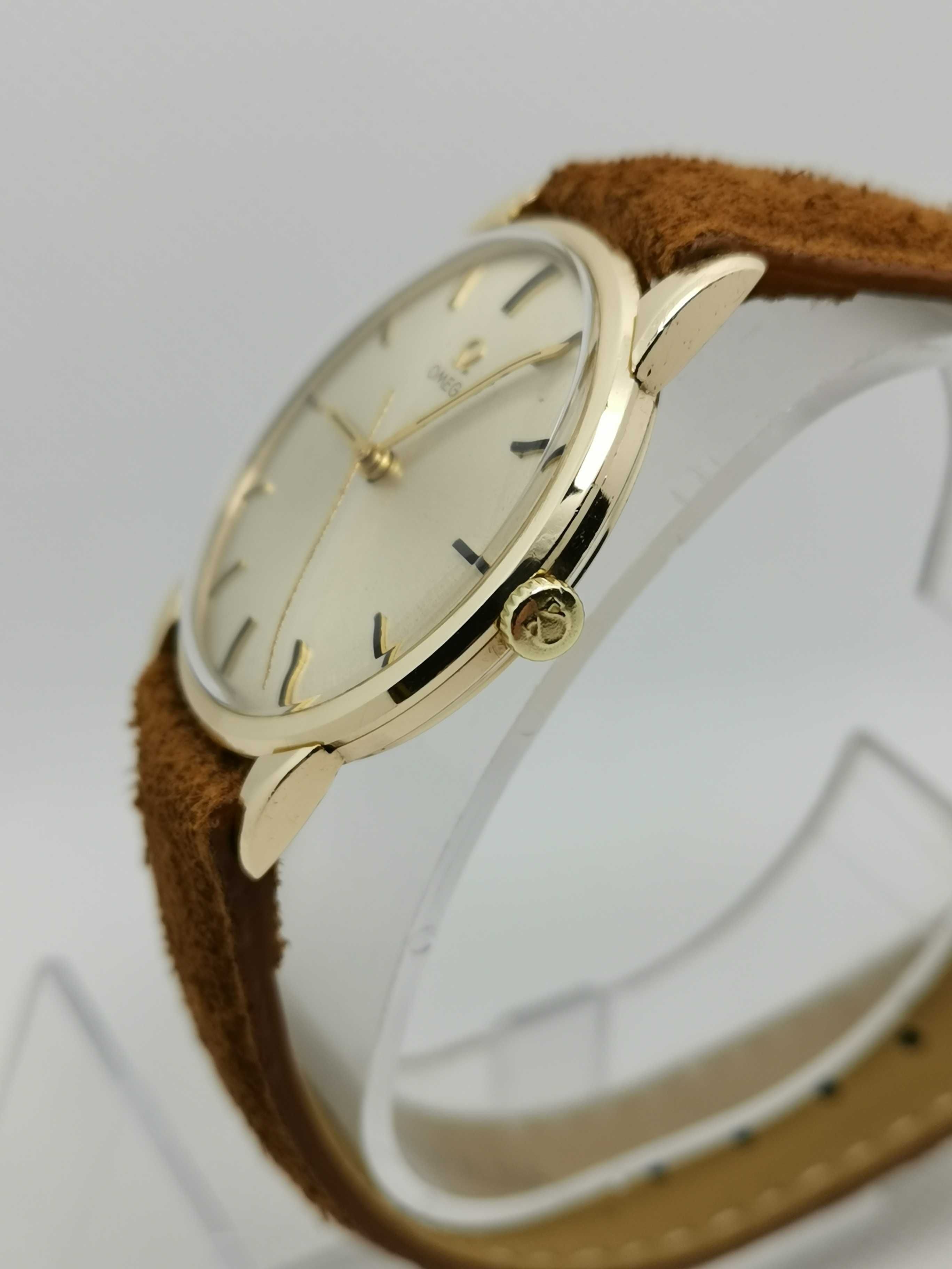 Omega 1964 r. zegarek męski złoty 9K PR. 375 pudełko