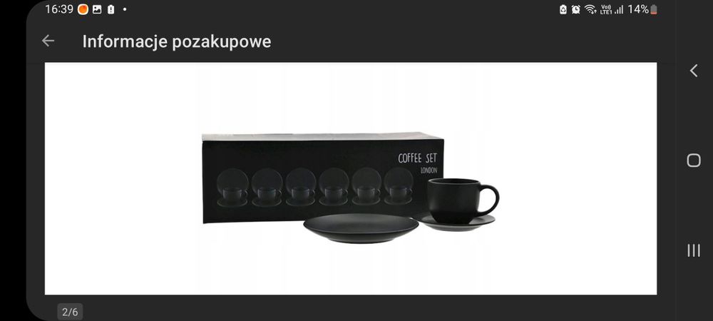 ZESTAW serwis czarny KAWOWY BLACK 18el. - ceramika

--- CERAMIKA ---