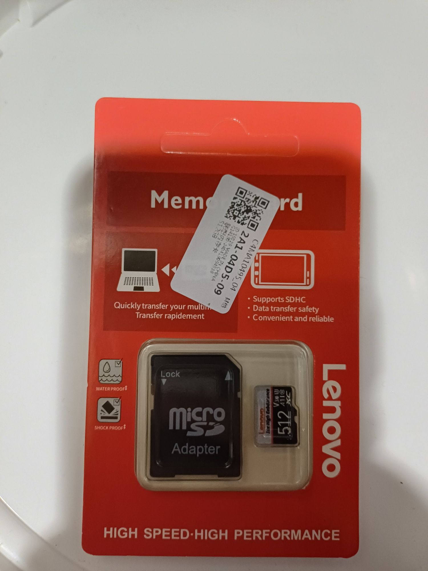 NOWA karta pamięci LENOVO microSDXC 512 GB U3 A1 V30 klasa 10.