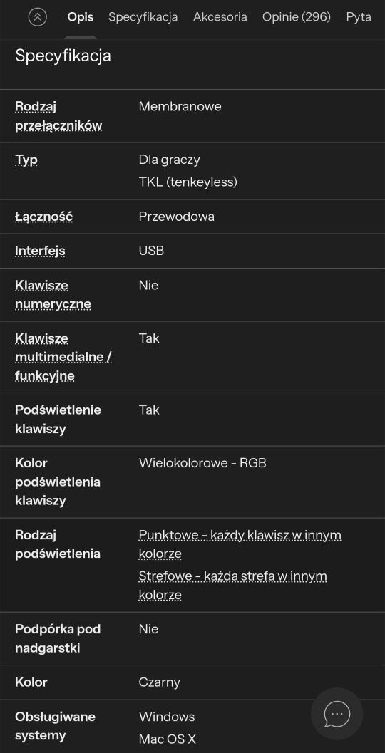 Klawiatura SteelSeries Apex 3 Tkl