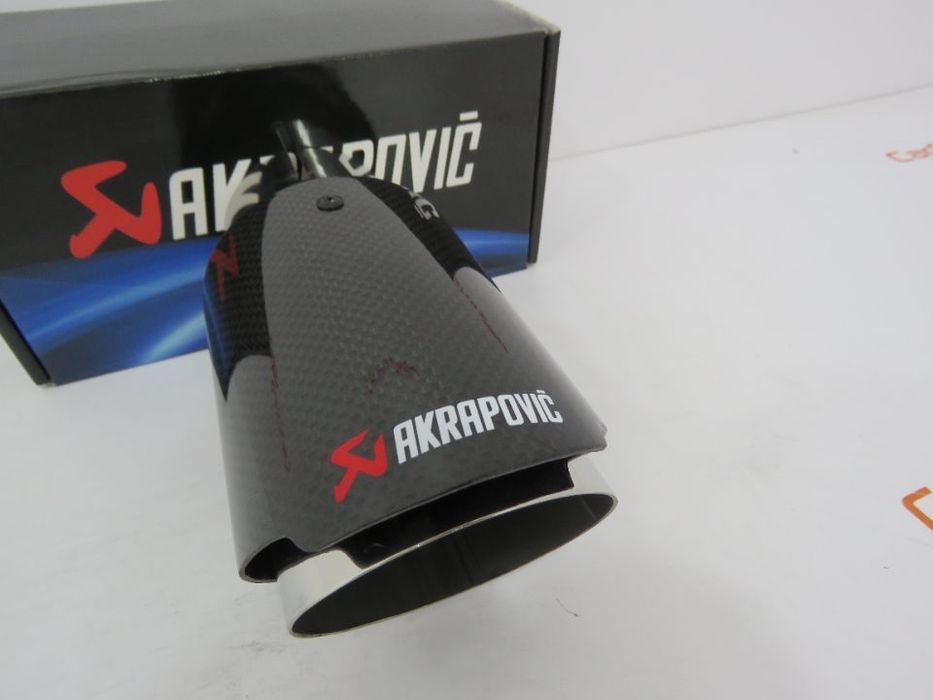 Ponteira Look Akrapovic Carbono + Cinza 90mm