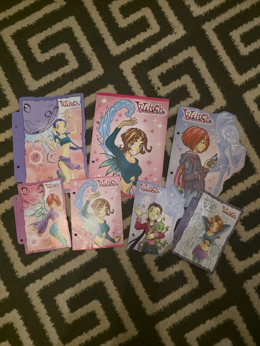 Zestaw karteczek naklejek witch 7szt