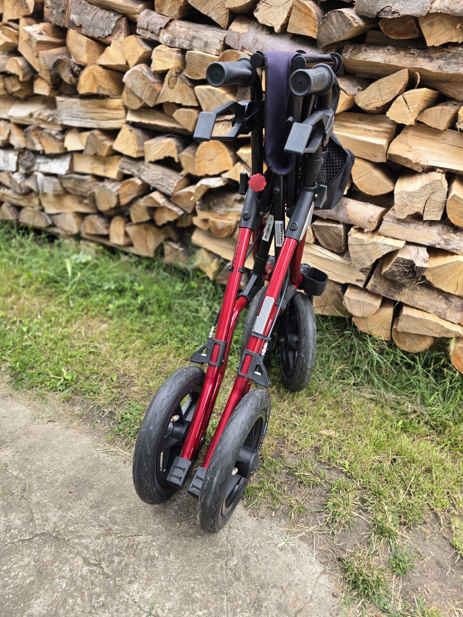 Terenowy rollator firmowy chodzik balkonik na cichych gumowych, pompow