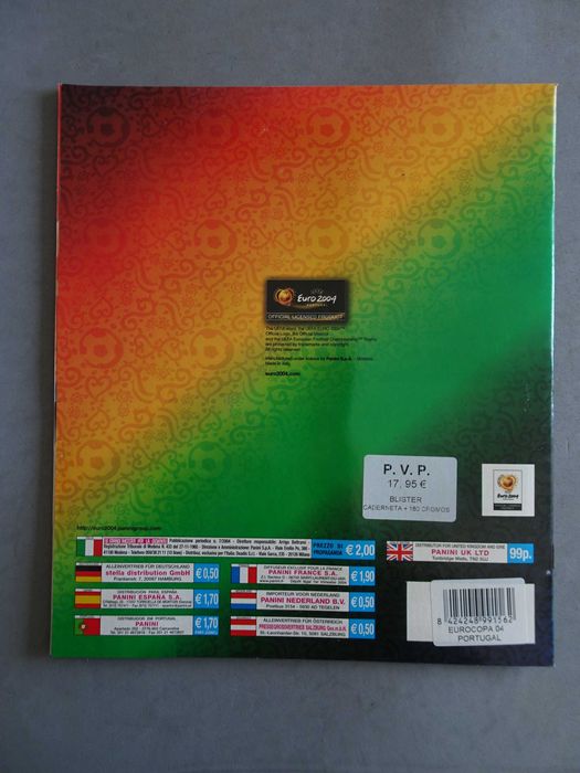 Caderneta de cromos vazia futebol Euro 2004 - Panini