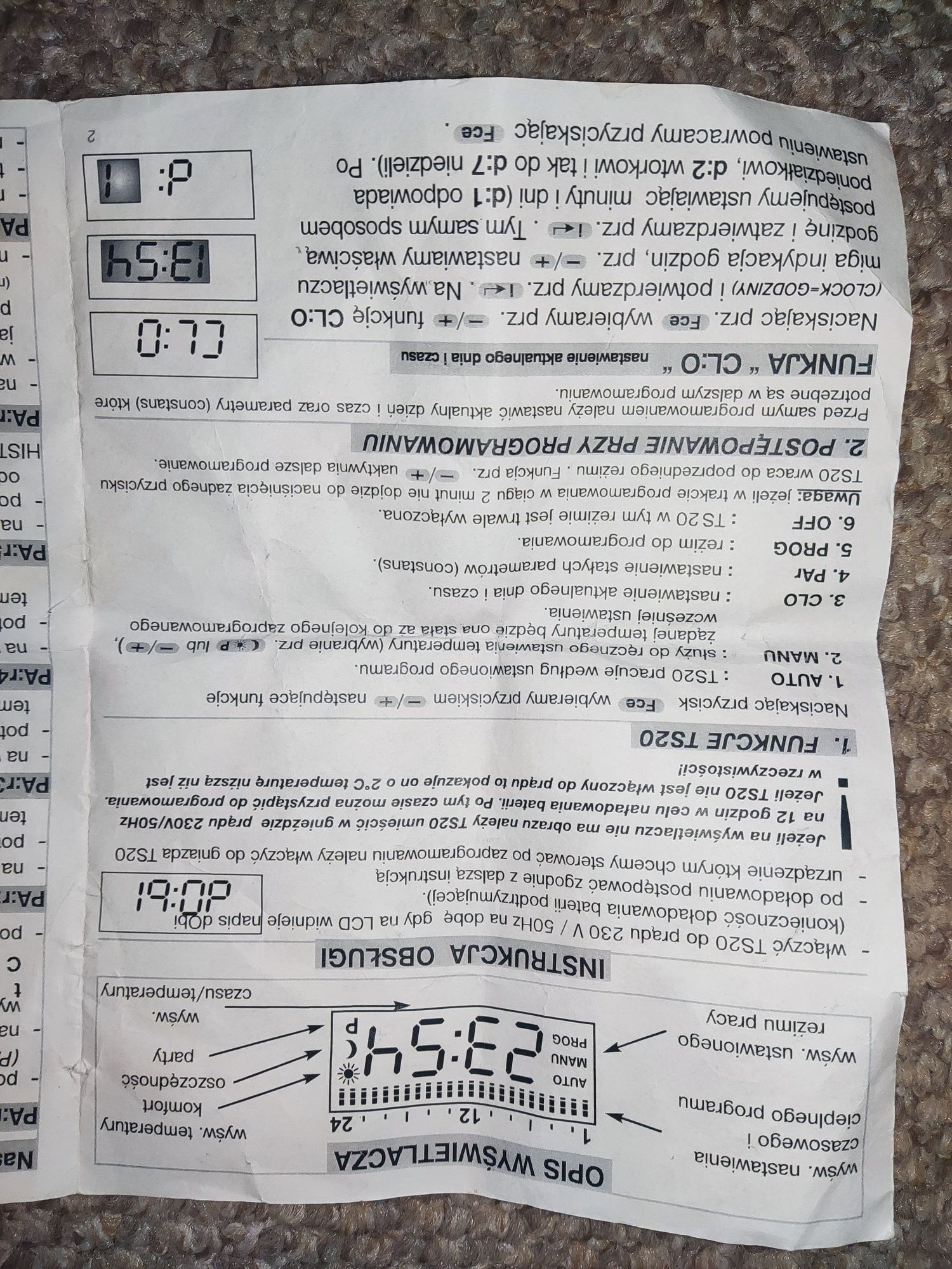 Termostat gniazdkowy TS20 - Tygodniowy programator