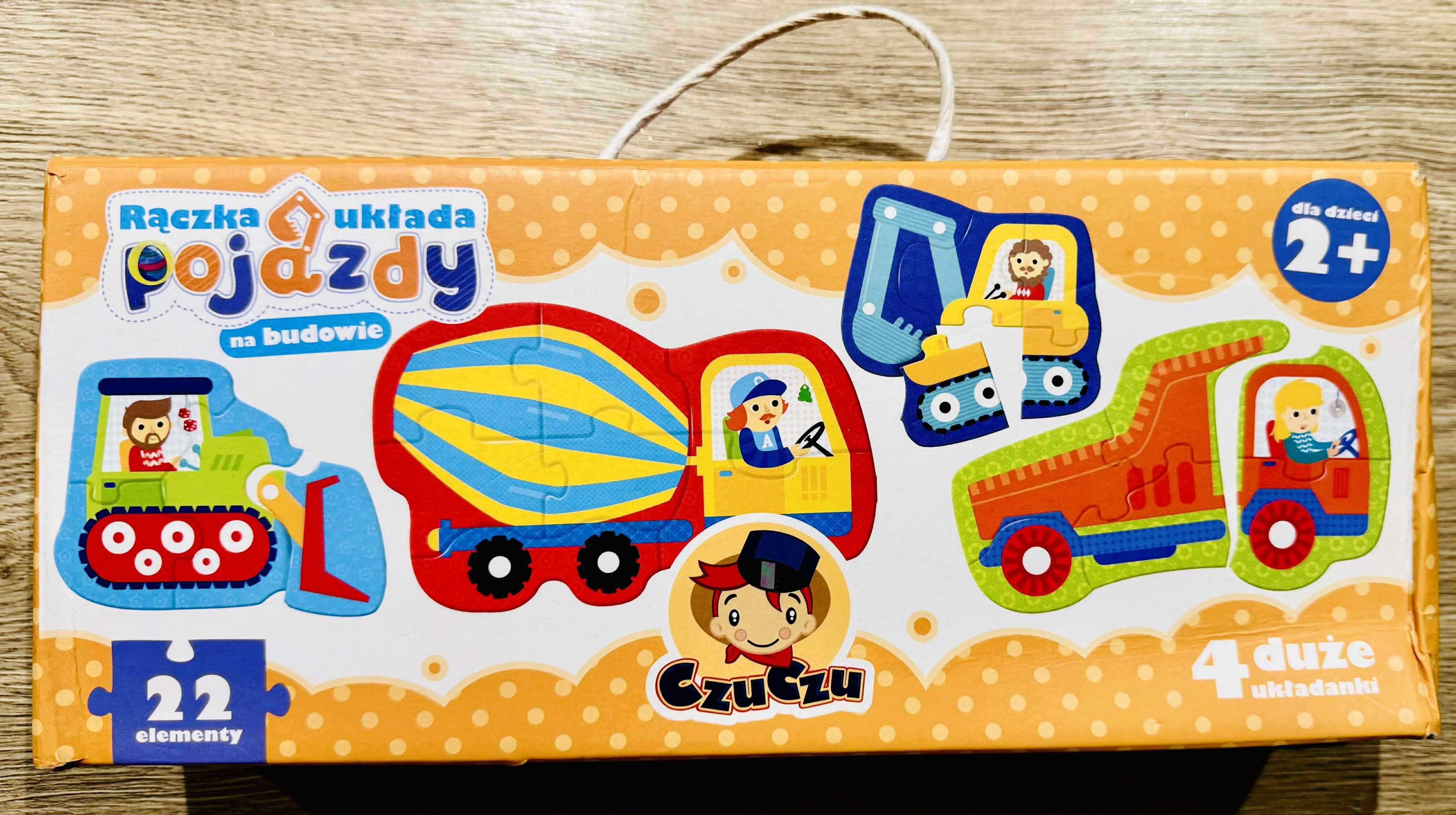 CzuCzu. Rączka układa pojazdy. Na budowie