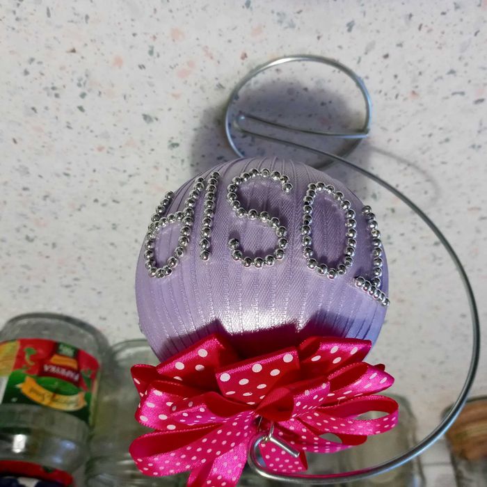 Bombka Tosia imienna na stojaku nietłukąca się kolekcja