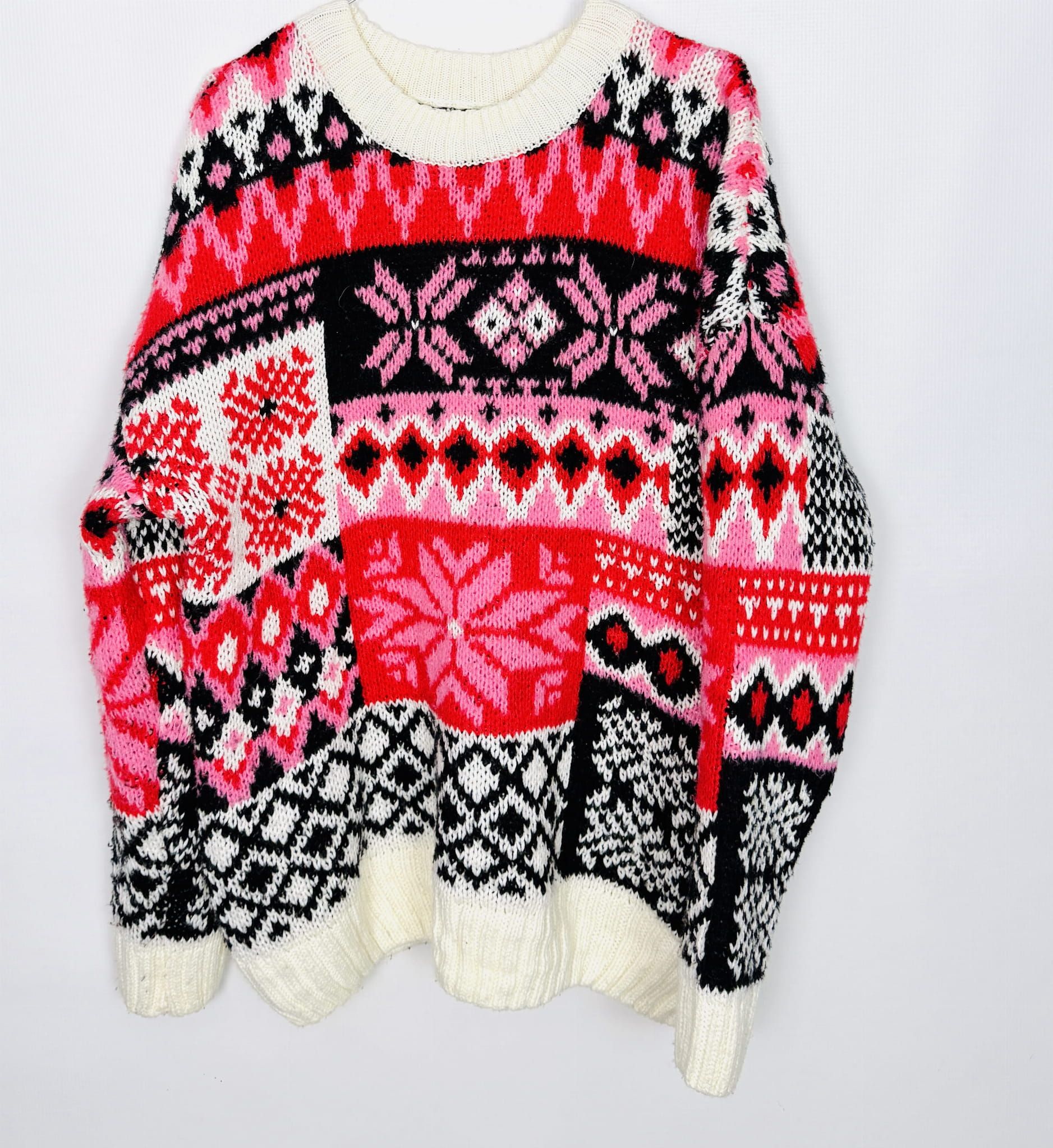 Sweter wzorzysty świąteczny XL 42