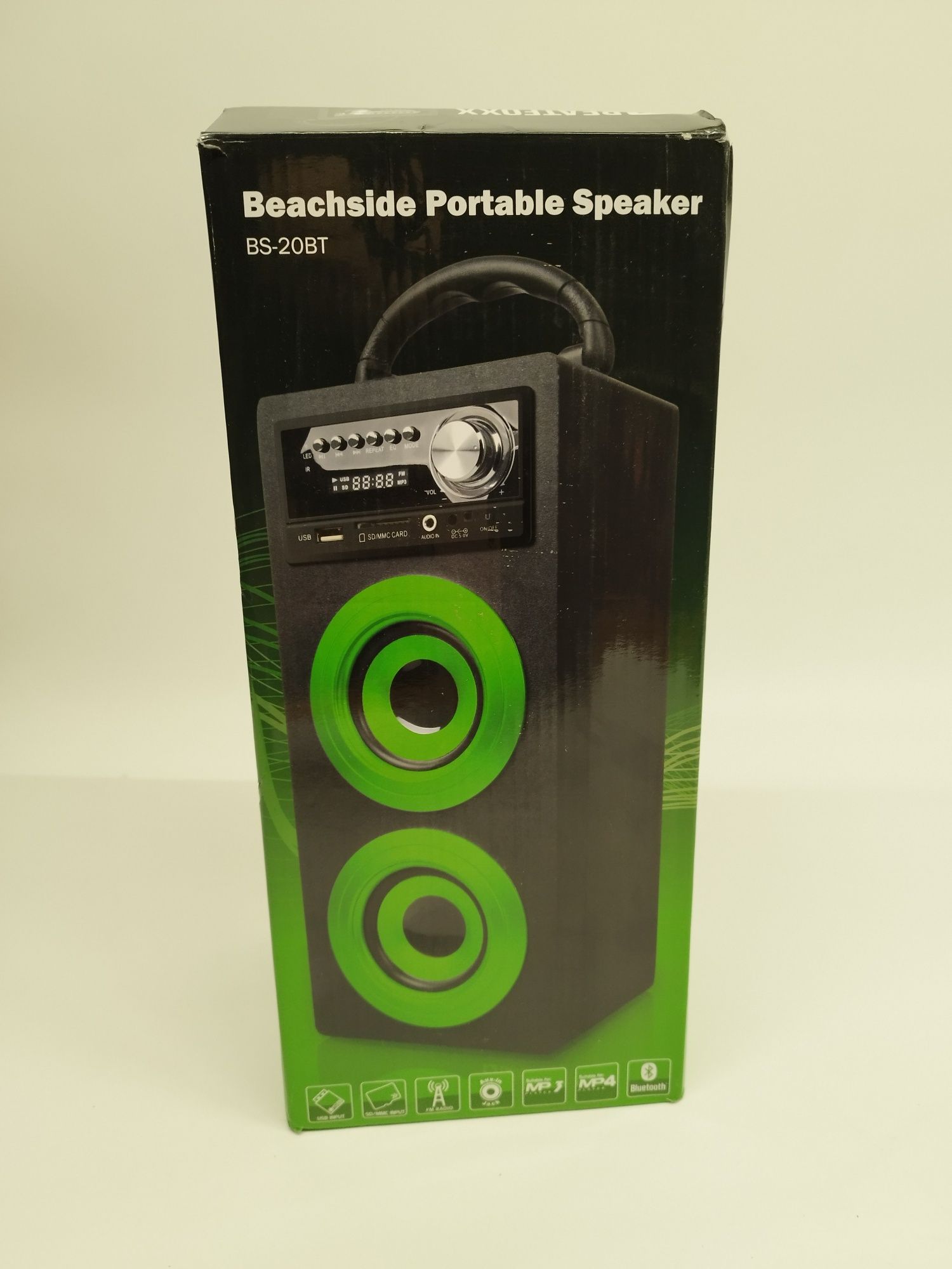 Przenośny głośnik Bluetooth Beatfoxx USB, SD, AUX, FM/AM Zielony