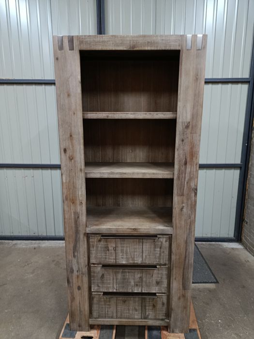 Biblioteczka rustykalna, regał na książki, słupek. Import. Soft close.