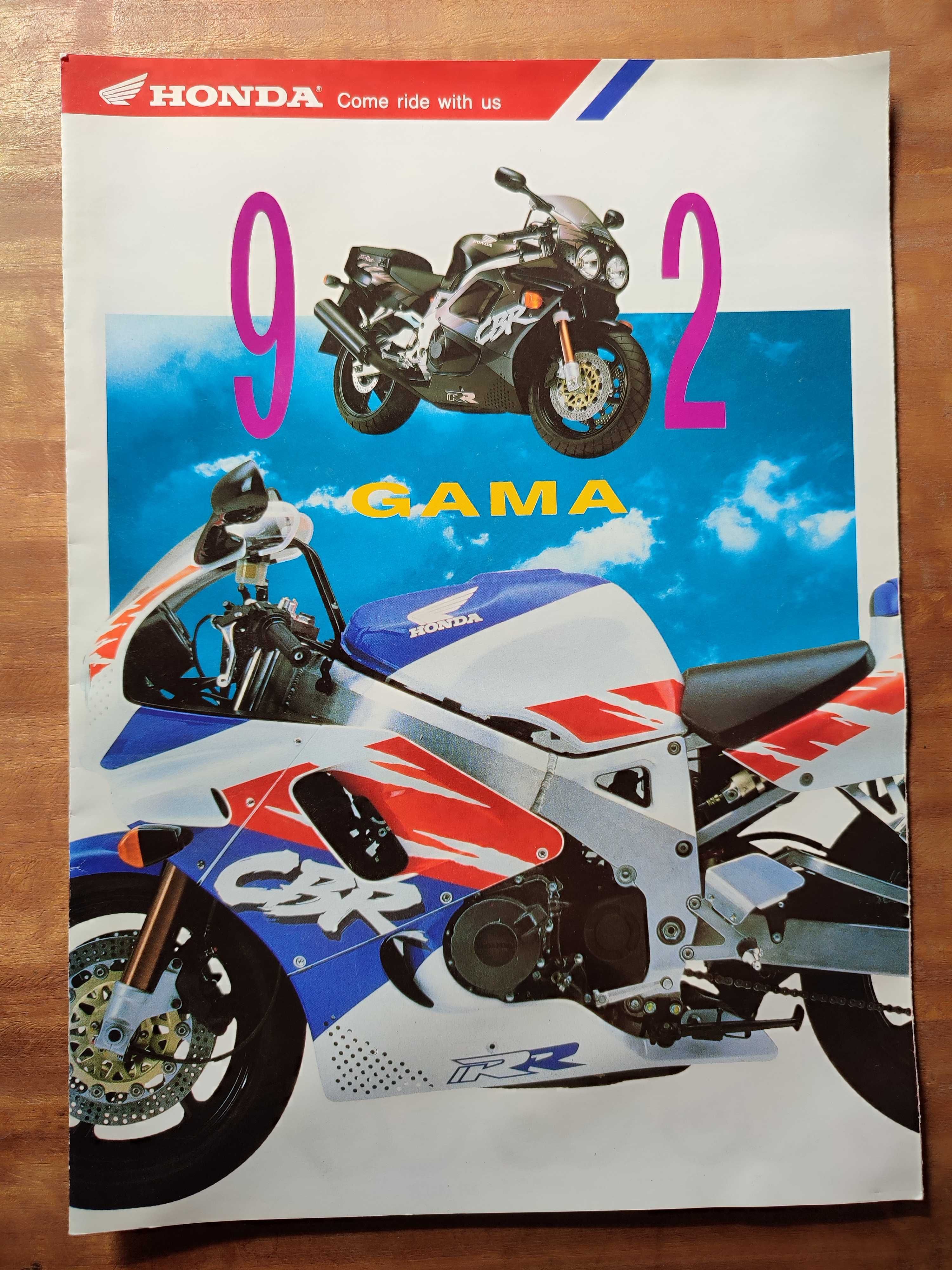 Catálogo Publicitário Motos HONDA 1992