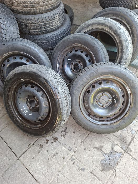 Колеса в сборе. Рено Кенго. 4/100/14 Ет36. J5,5 Dia60,1 Зима 165/70/14