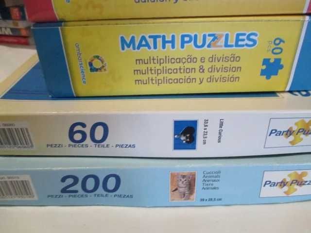 Conjunto de jogos e puzzles.