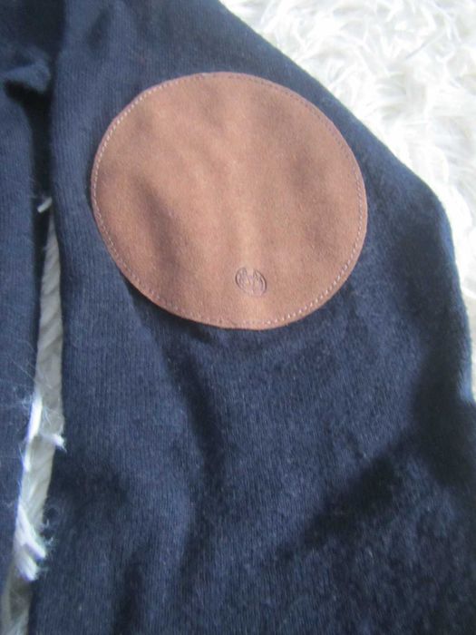 Massimo Dutti.. Dziecięcy, elegancki, granatowy sweterek. 9-10 lat.