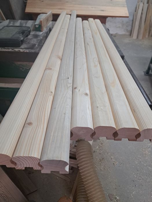 Sztachety drewniane świerkowe szer 12cm. Od ręki