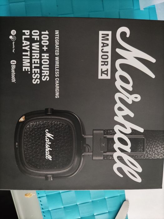 100h Major V + GW Słuchawki nauszne Marshall czarne bluetooth premium