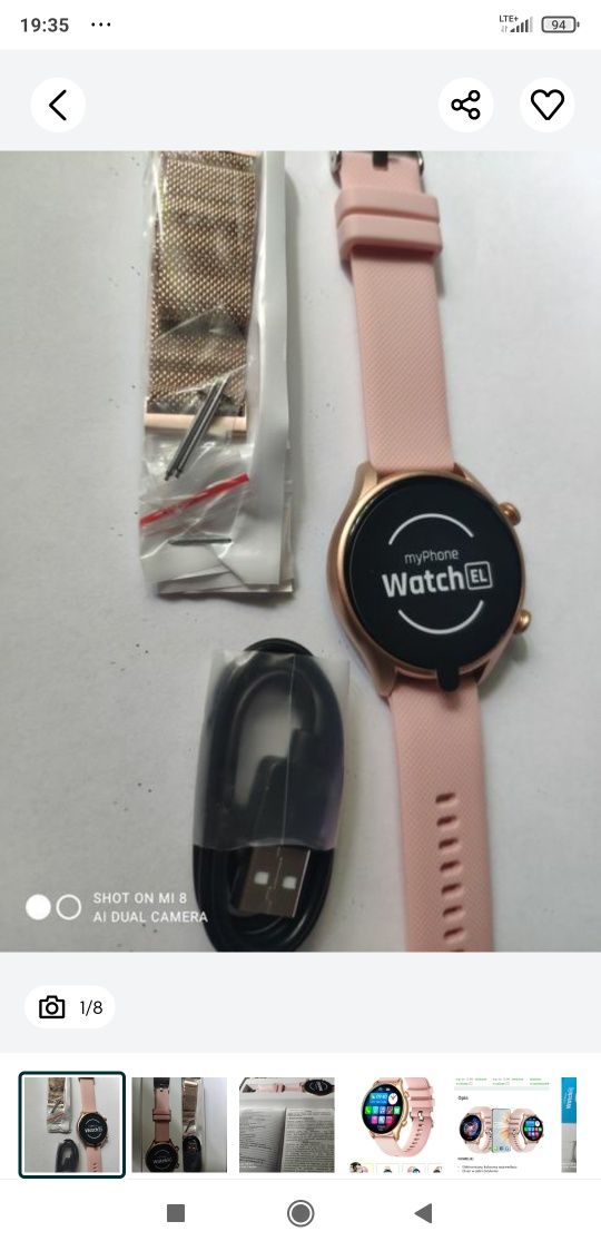 Smartwatch myPhone Watch EL  różowy