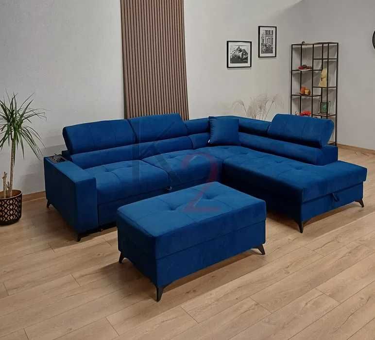 Narożnik  Nowość Fuks + Usb , Rogówka do spania ,Kanapa, Sofa +Gratis