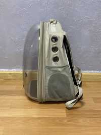 Рюкзак для животных прозрачный серый 35X25X42cm