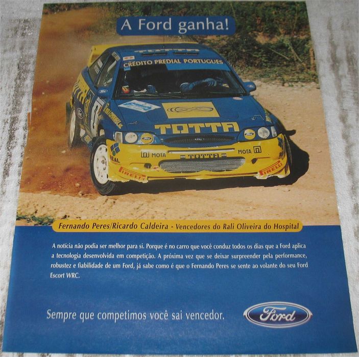 Poster-Ford Escort WRC - Oliveira do Hospital 1998 - Fernando Peres