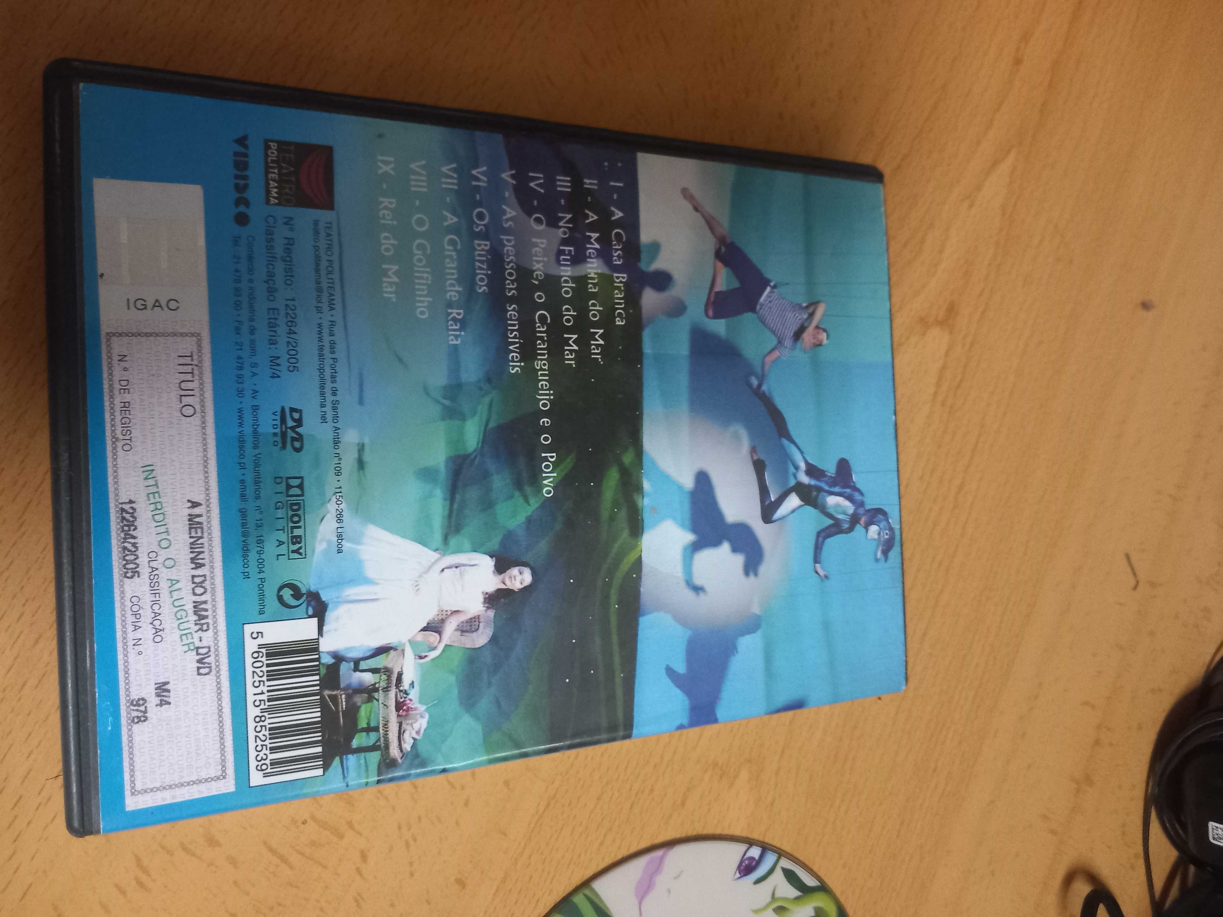 Dvd A MENINA DO MAR - Musical de Filipe La Féria Filme em Português