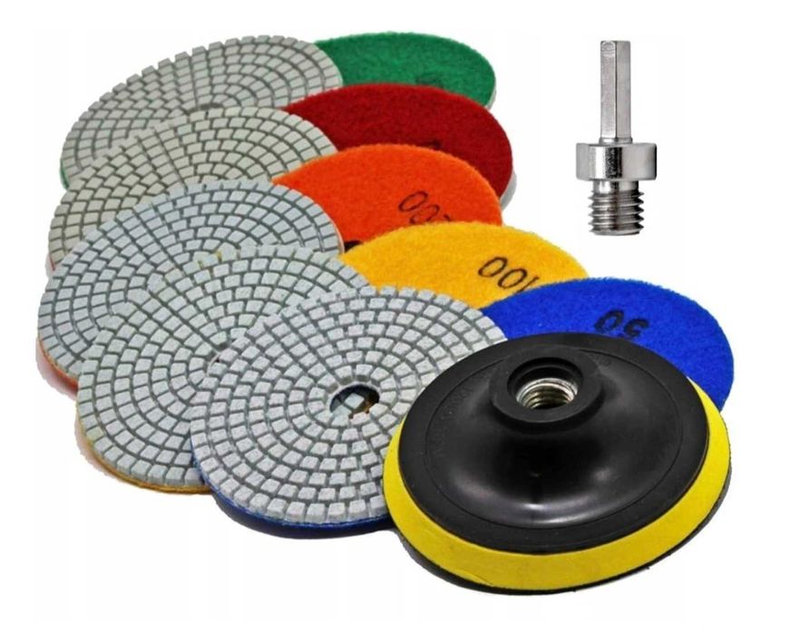 Zestaw Tarcze 7 Sztuk Diamentowe do Szlifowania Polerowania