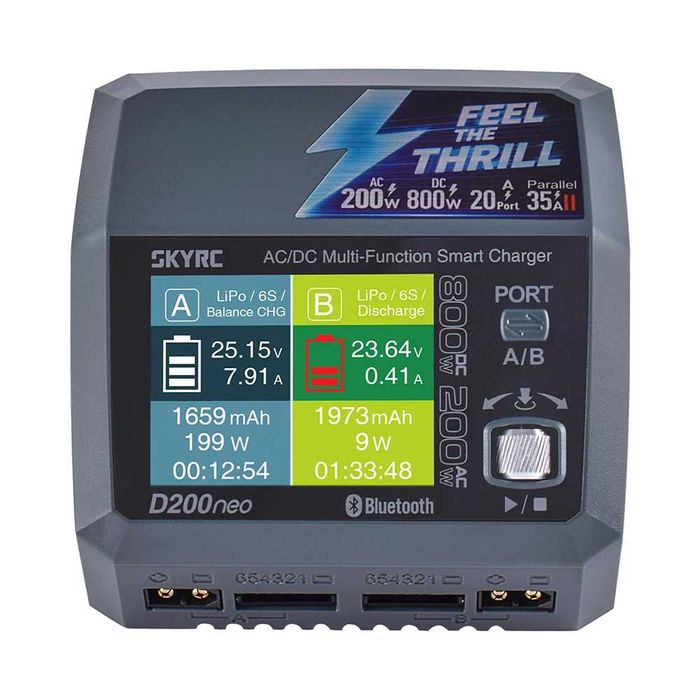 Розумний зарядний пристрій SkyRC D200Neo з вбудованим блоком живлення