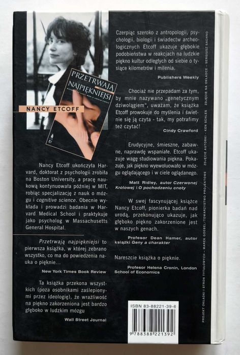 Przetrwają najpiękniejsi, Nancy Etcoff, UNIKAT!