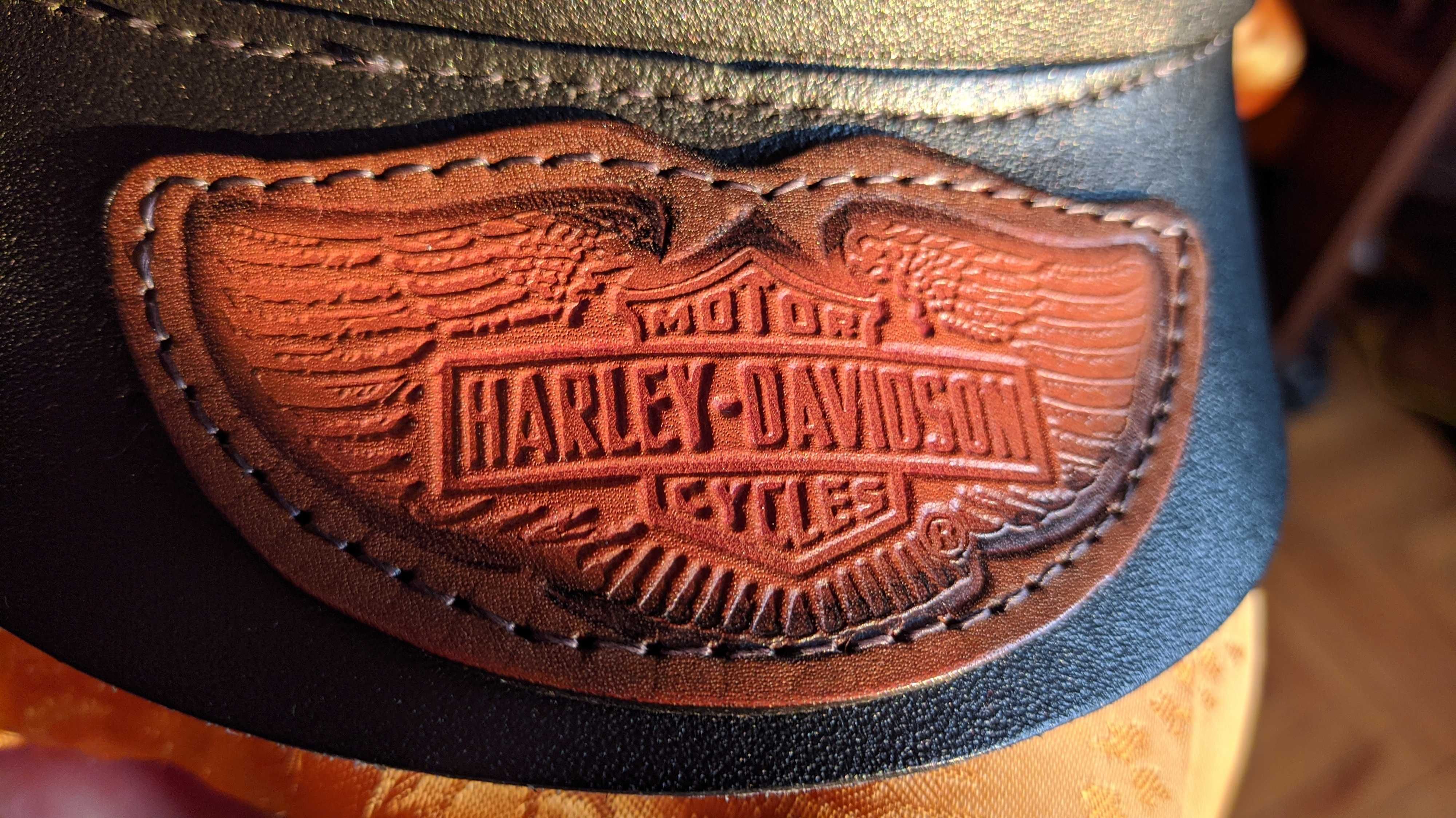 HARLEY DAVIDSON кожаная шкiряна кепка фуражка