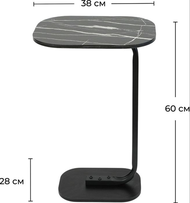 Столик приставний столик під ноутбук столик мраморний