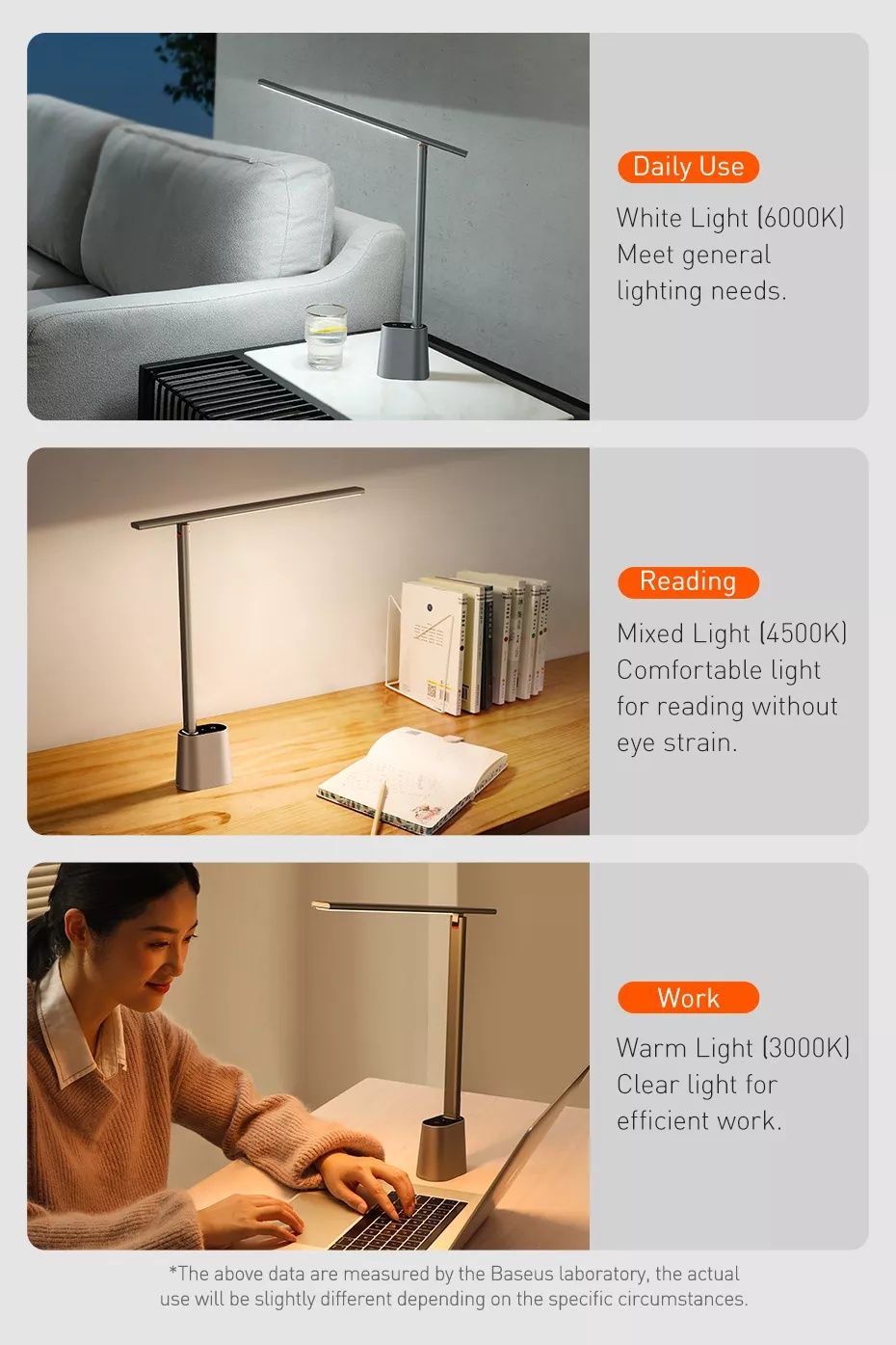 Настольная лампа BASEUS Smart беспроводная LED светильник ночник xiaom