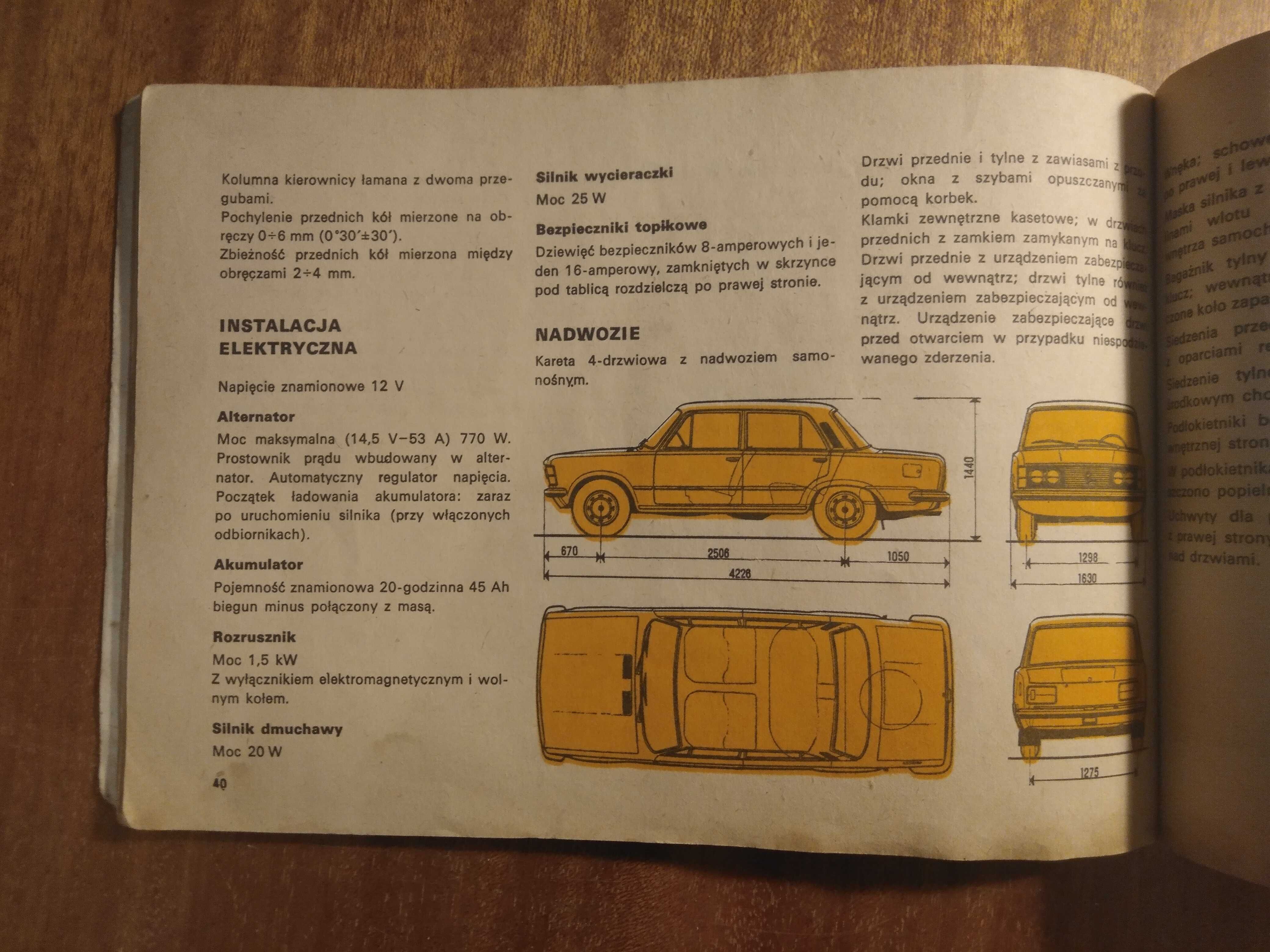 Polski fiat 125p - instrukcja obsługi samochodu