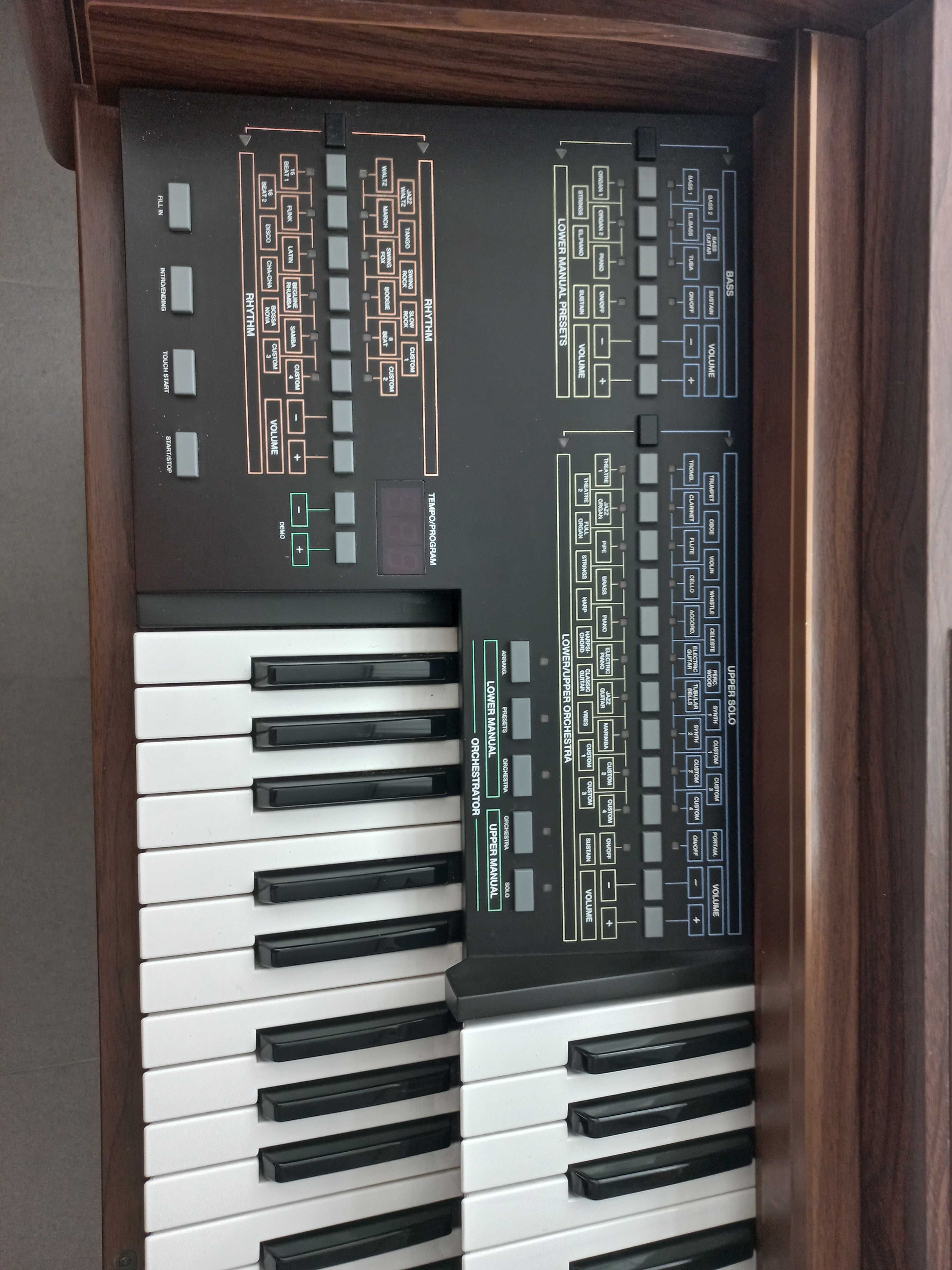 Orgão eletronico 2 teclados e pedaleira