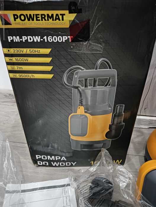 Pompa zatapialna Powermat 1600 W 9500 l/h zanurzeniowa