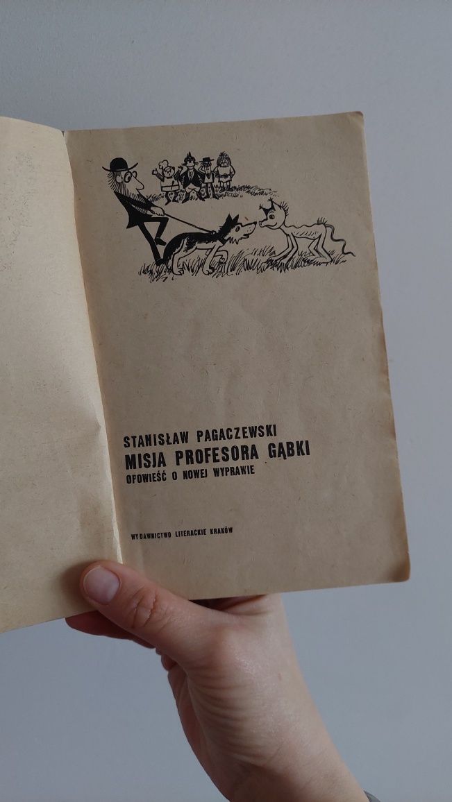 Misja Profesora Gąbki książka dla dzieci klasyk miękka okładka  1975