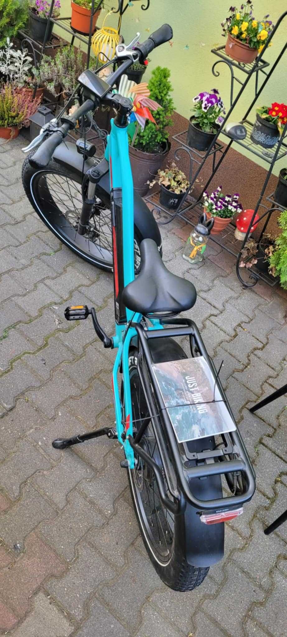 Modny i wygodny rower elektryczny Jobobike Robin - niebieski fatbike