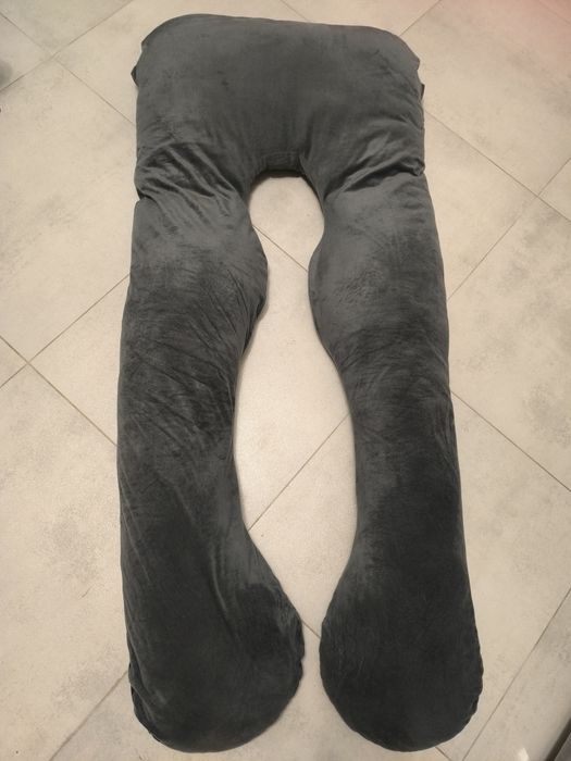 Premium Poduszka ciążowa XXL w kształcie litery U welurowa poszewka