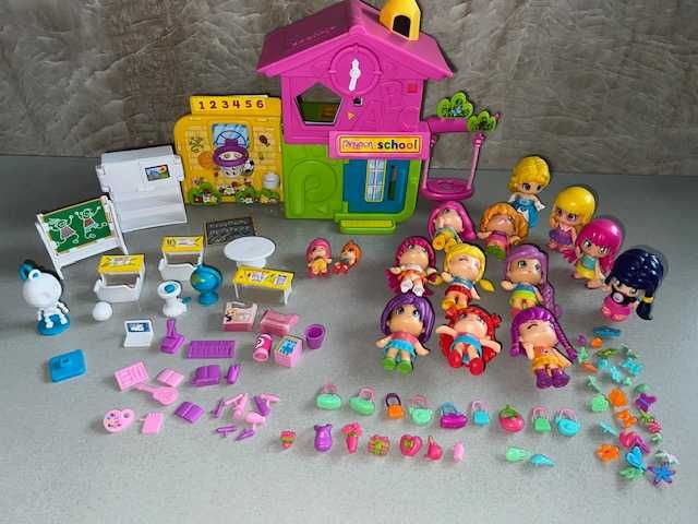 EPEE Pinypon mega zestaw zabawek laleczki,szkoła,akcesoria 96szt.