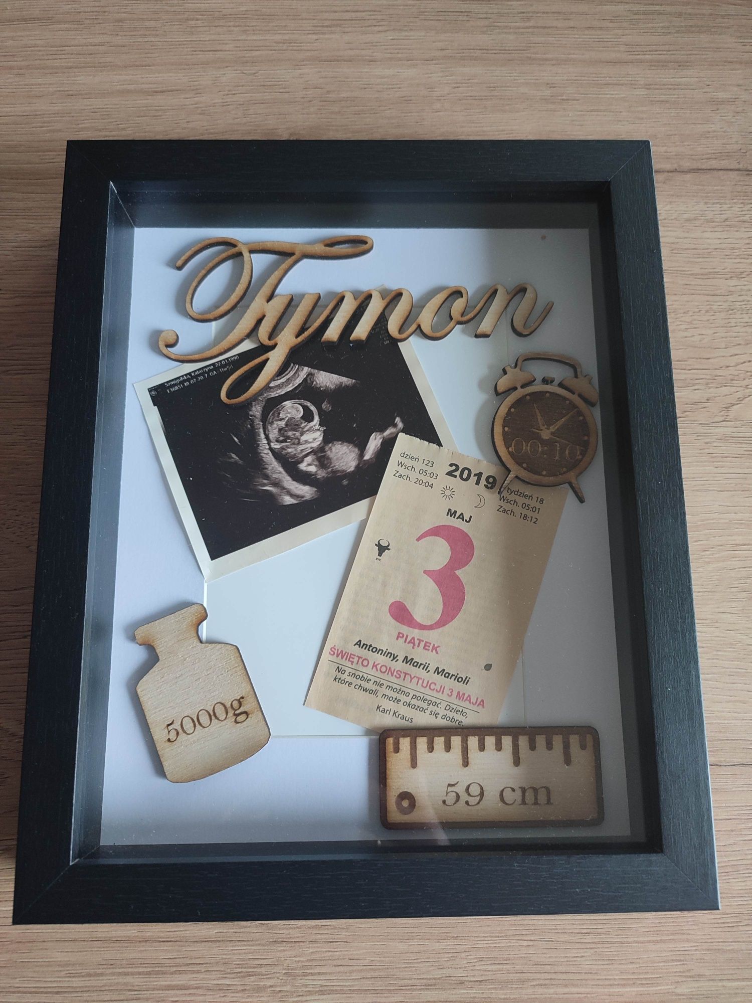 Duża ramka metryczka 3D